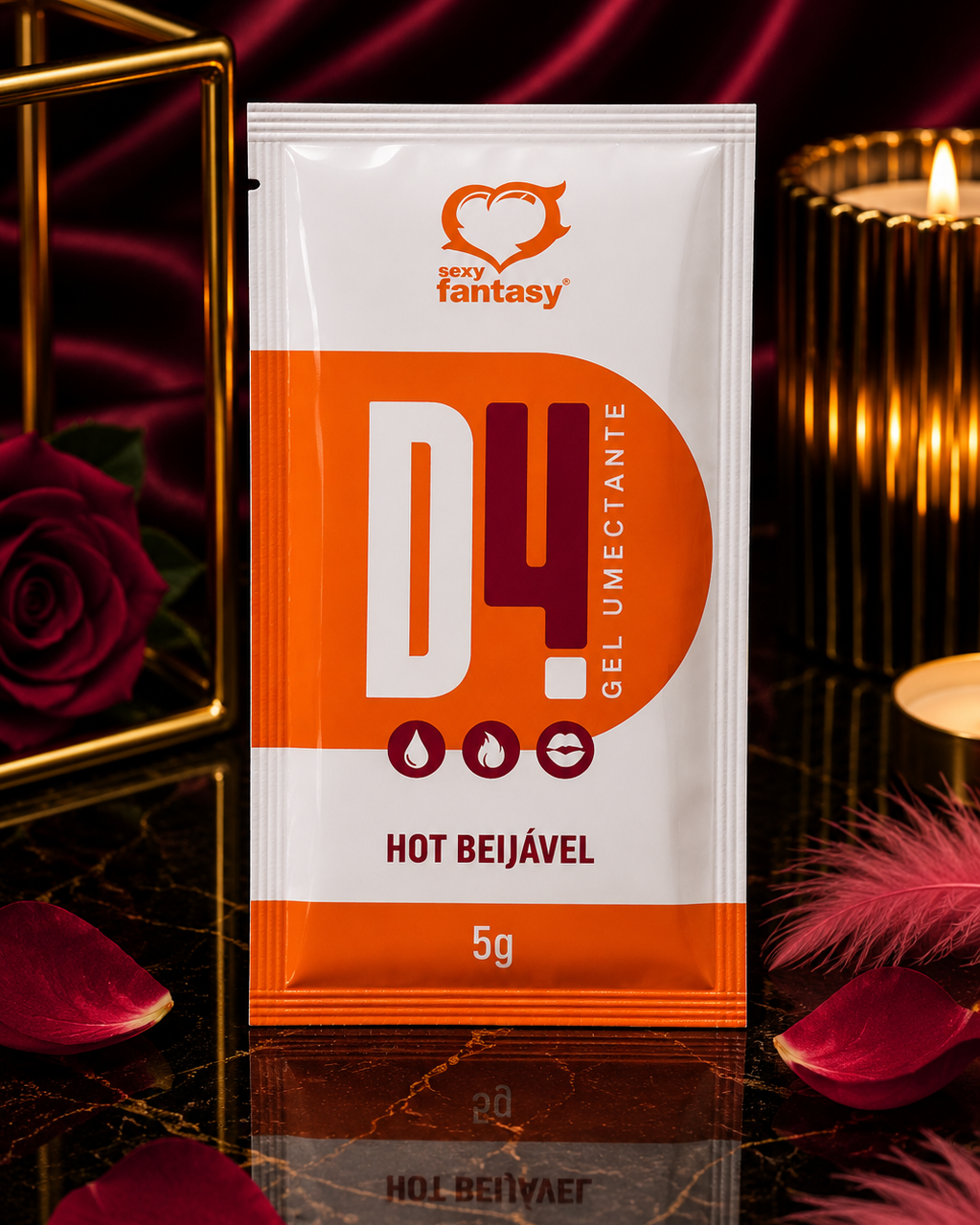 D4 Hot Beijável Sabor Laranja 5g – Sexy Fantasy