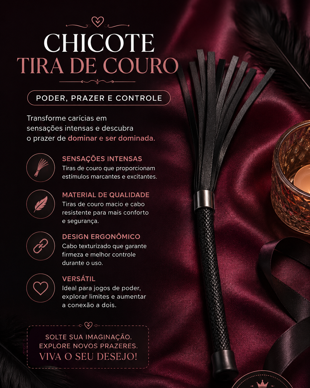 Chicote Tiras 12 cm – Dominatrix